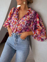 Floral Print Button Up Shirt