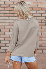 Star Applique Round Neck T-Shirt - Ladyez