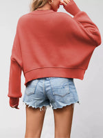 Round Neck Dropped Shoulder Sweater