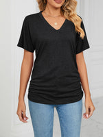 Casual V-Neck Short Sleeve T-Shirt
