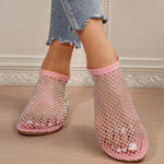 Rhinestone Round Toe Sandals