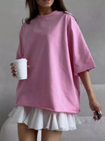 Round Neck Half Sleeve Oversized T-Shirt