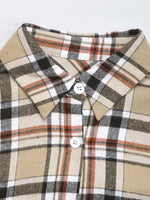 Plaid Button Up Shirt and Skirt Set