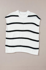 Striped Batwing Sleeve Knit Top