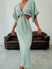 Tie Front Cutout Maxi Dress