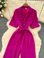 Tie Waist Wide Leg Jumpsuit