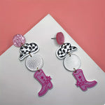 Cowgirl Boots Dangle Earrings