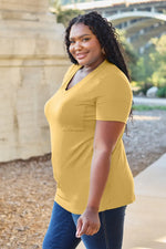 Basic Bae Bamboo Full SizeV-Neck Short Sleeve T-Shirt