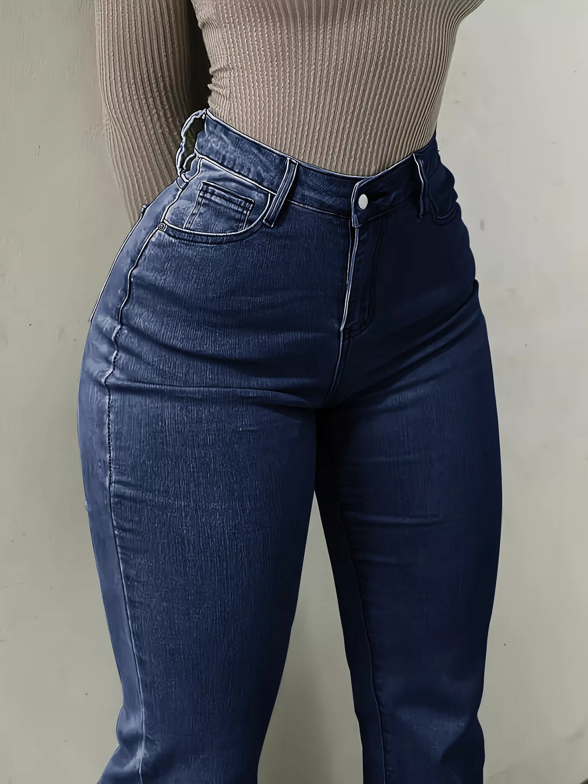 High-Waisted Flare Leg Jeans