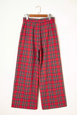 Plaid Wide-Leg Pants