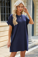 Florira Short Sleeve Mini Dress with Pockets - Ladyez