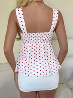 Polka Dot Ruched Cami