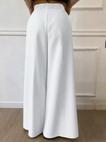Plus Size Elastic Waist Wide Leg Pants