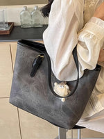 Contrast Strap Tote Bag