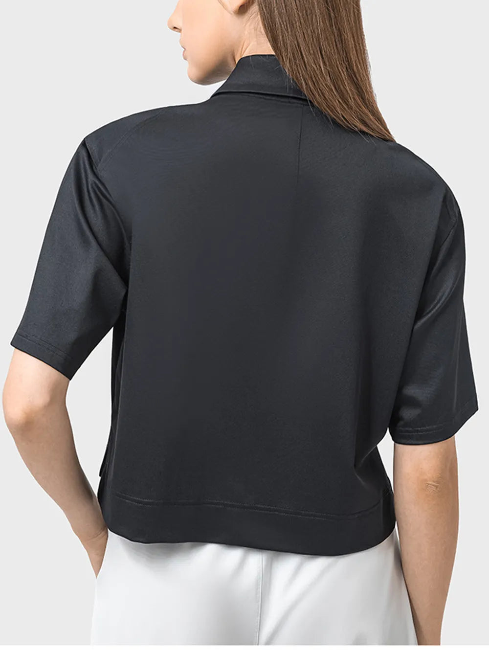 Millennia Half Button Short Sleeve Active T-Shirt - Ladyez