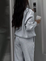 Half Zip Sweatshirt and Pants Set