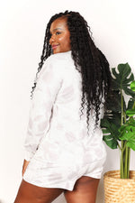 Double Take Floral Long Sleeve Top and Shorts Loungewear Set - Ladyez