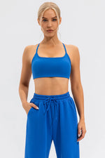 Crisscross Spaghetti Strap Active Cami - Ladyez