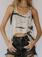 Printed Scoop Neck Tank - Ladyez