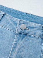 High Rise Barrel Relaxed Patch Pocket Jeans - Ladyez