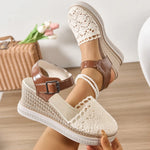 Round Toe Wedge Sandals