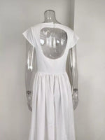 Cap Sleeve A-Line Midi Dress