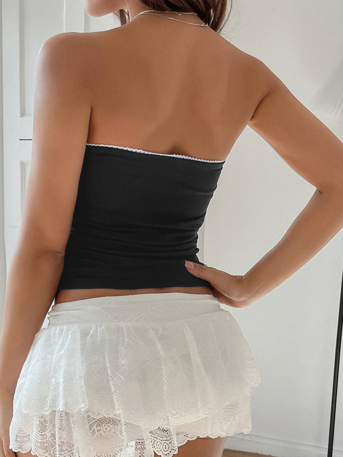 Bow Detail Tube Top - Ladyez