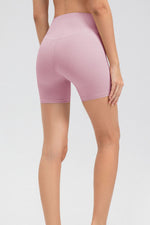Wide Waistband Slim Fit Sports Shorts - Ladyez