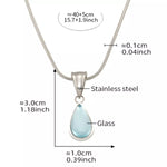Stainless Steel Teardrop Necklace