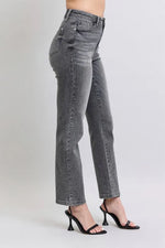 Judy Blue Full Size High Waist Rhinestone Straight Jeans Plus Size