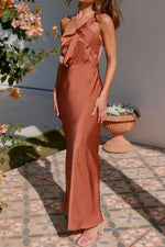 One Shoulder Sleeveless Maxi Dress - Ladyez