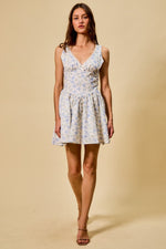 SO ME Froal Print Fit and Flare Dress