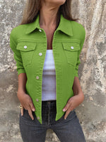 Button Front Closure Denim Jacket