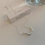 Heart & Pearl Accent Necklace