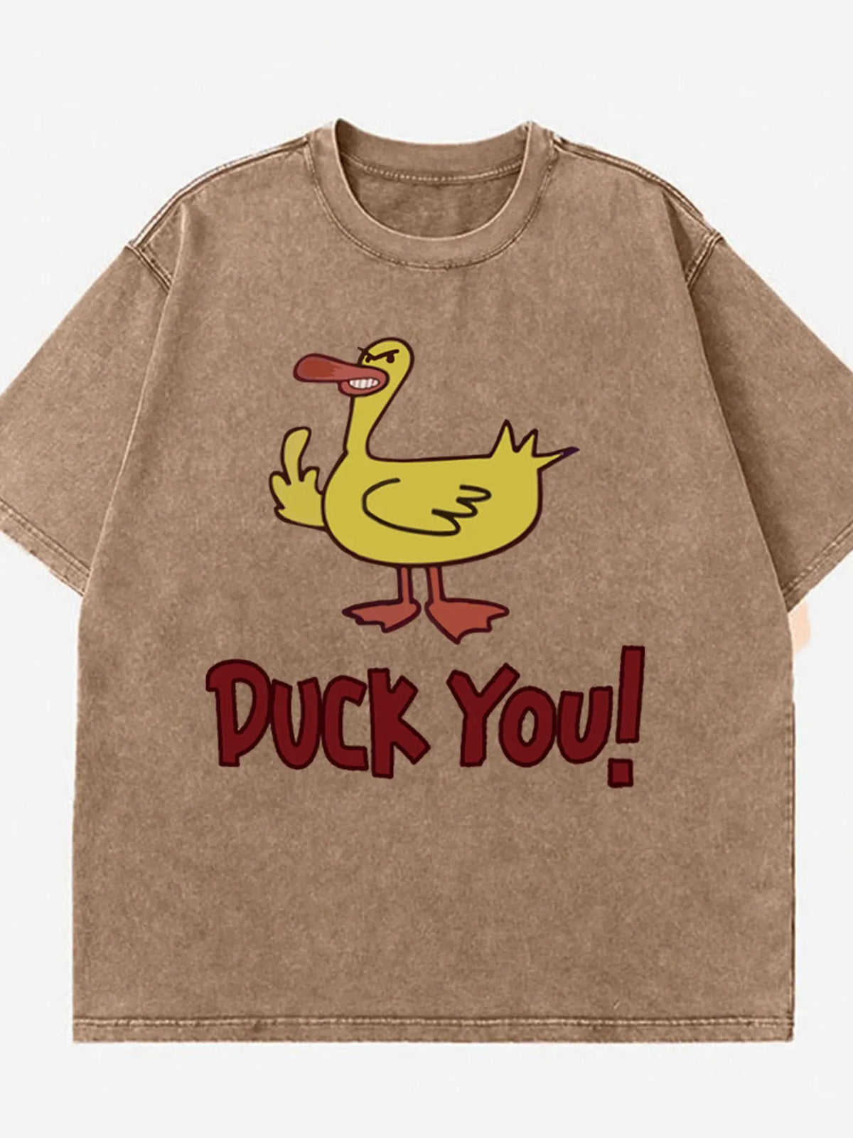 Duck Graphic Oversized Round Neck T-Shirt