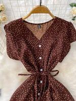 Polka Dot Button-Down Dress
