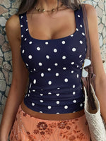 Polka Dot Scoop Neck Tank