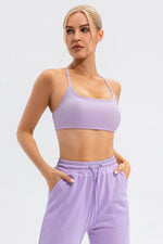 Crisscross Spaghetti Strap Active Cami - Ladyez