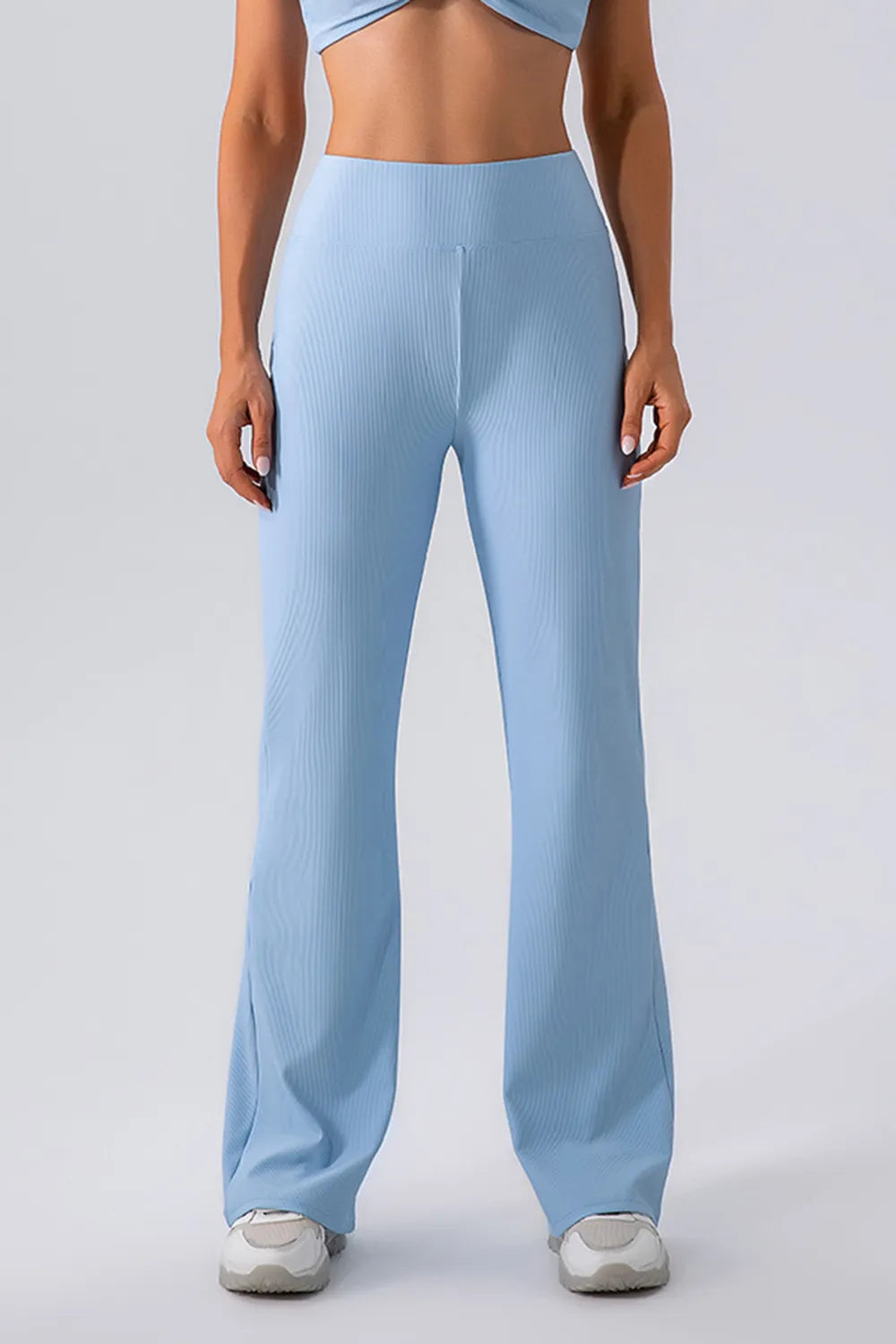 High Waist Straight Active Pants - Ladyez