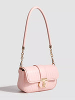 Textured Flap Shoulder Bag