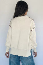 Drop Shoulder Game Day Letter Sweater