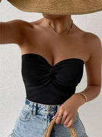 Twist-Front Ribbed Knit Tube