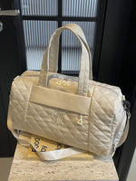 Quilted Duffel Bag with Adjustable Strap