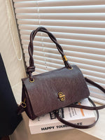 Twisted Handle Flap Crossbody Bag