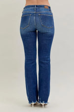 Judy Blue Full Size Mid-rise Non-distressed Hem Bootcut Jeans Plus Size - Ladyez