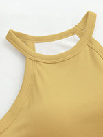 Grecian Neck Tank With Chest Pads