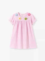 Children's Floral Ruffled Sleeve Dress