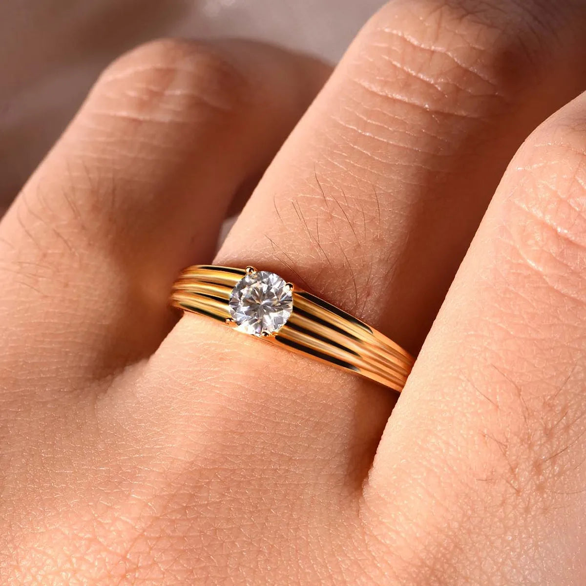 925 Sterling Silver Moissanite Ring - Ladyez