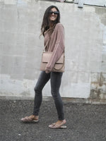 Ribbed Relaxed Fit Long Sleeve Sweater