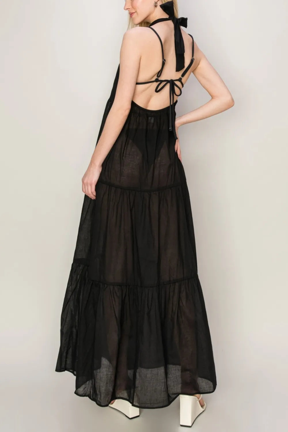 HYFVE Halter Neck Cover Up Maxi Dress - Ladyez